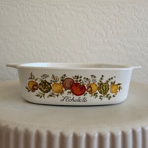 Vintage CorningWare Spice of Life L’Echalote 1 Qt Casserole Dish